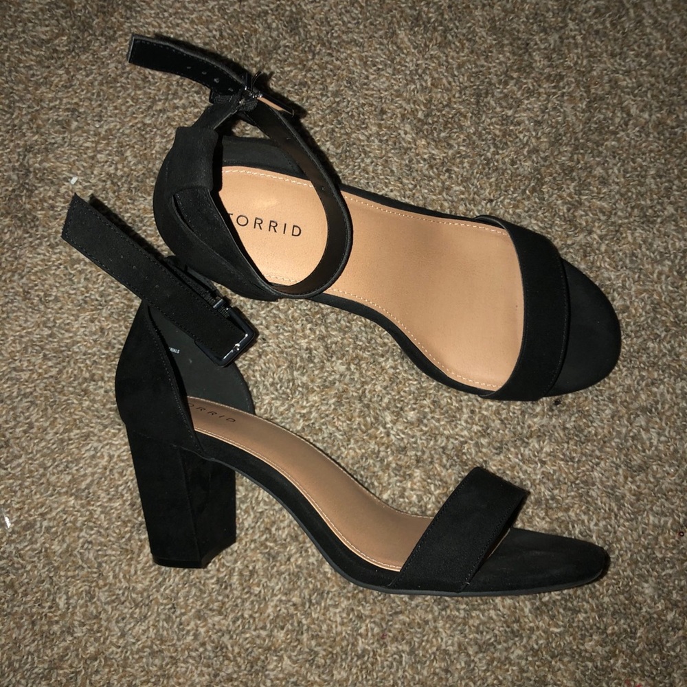 Torrid Faux Suede Ankle Strap Tapered Heel (WW)
